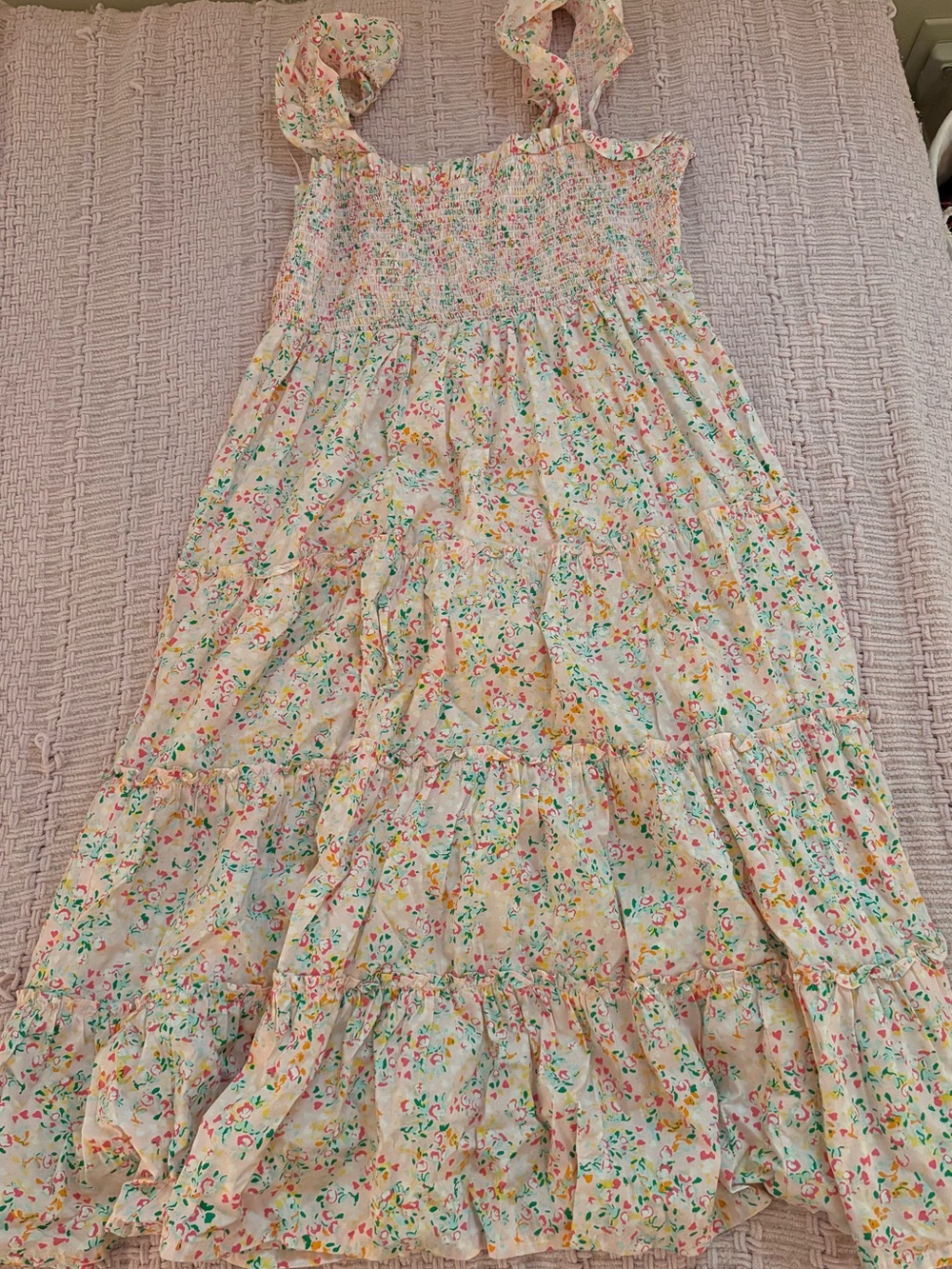 Smocked floral crown & ivy dress